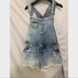 Denim Overall Shorts